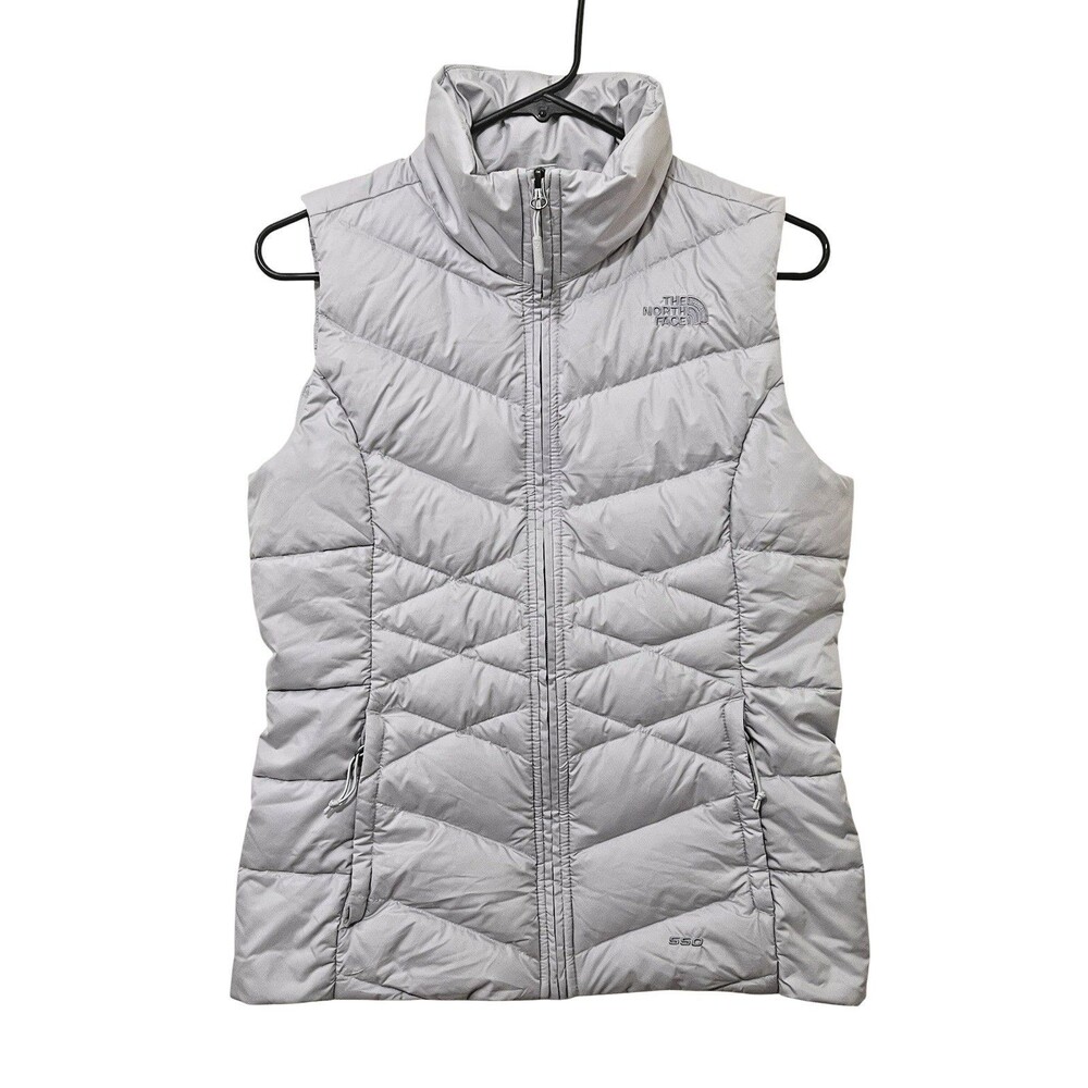 THE NORTH FACE Aconcagua 550 Goose Down Puffer Vest Light Gray Women's Small